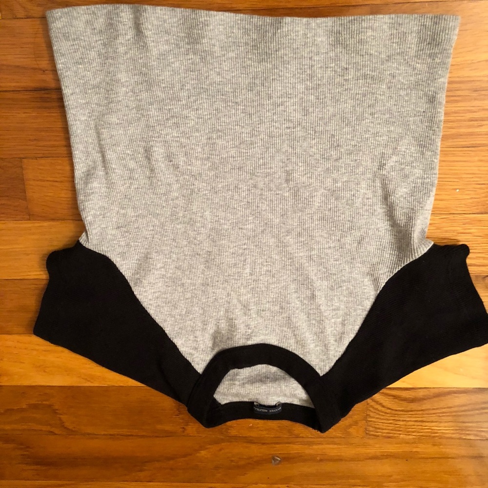 brandy melville grey cropped tee